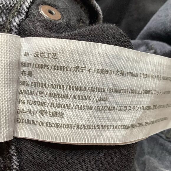 A&F Curve Love High Rise Skinny 25 Short Asymmetric Seam Washed‎ Black - Picture 7 of 8